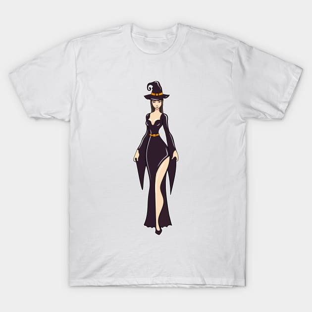 Sexy Witch T-Shirt by LetsBeginDesigns